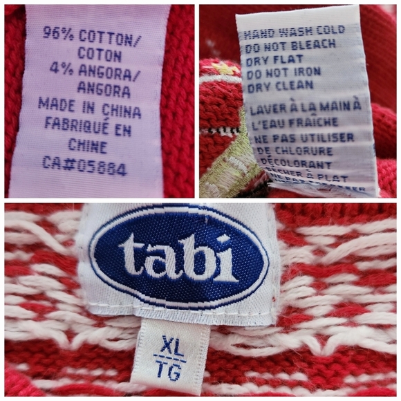 Vintage Holiday Cardigan Women XL Red Sweater Penguin Scandinavian Nordic - Picture 13 of 13